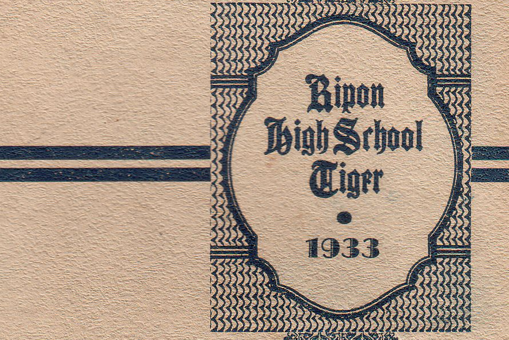 Front of one of the Ripon yearbooks